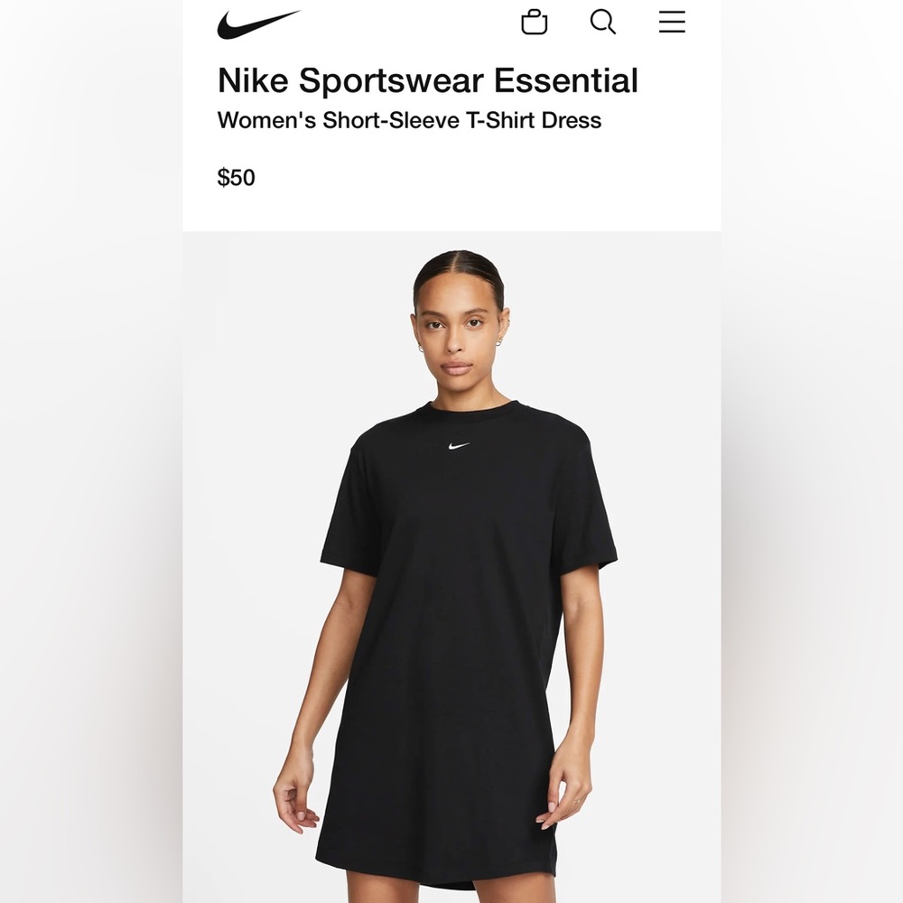 Nike Sportswear Essential
Women's Short-Sleeve T-Shirt Dress NEW W/ TAGS